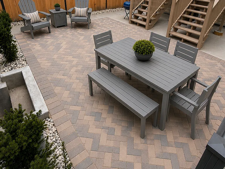 Shared patio - will have similar furniture