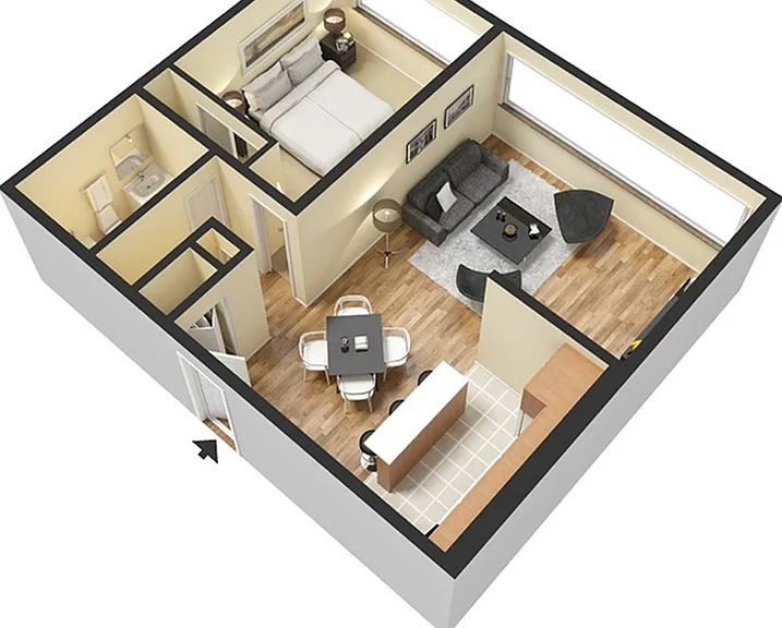 1 Bedroom 1 Bedroom