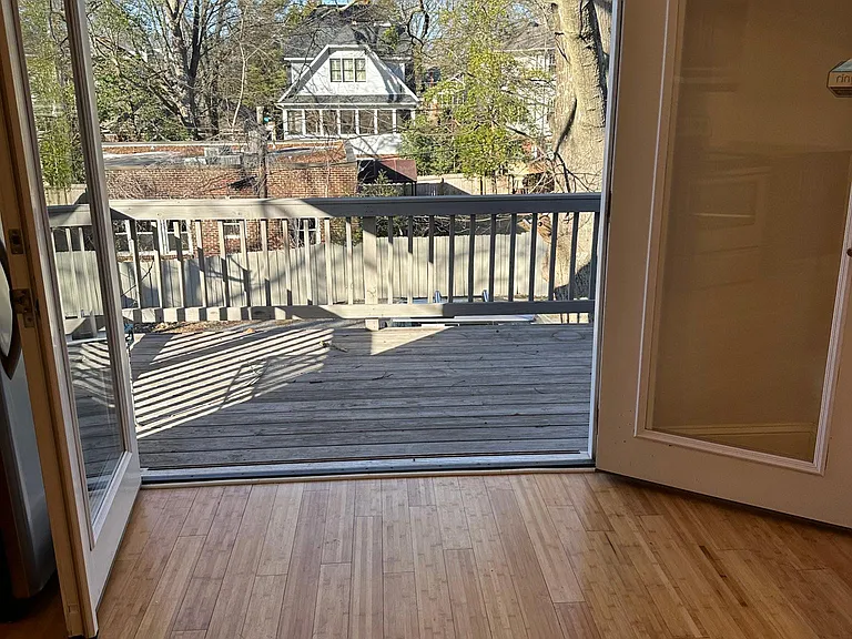 Kitchen view out to porch
