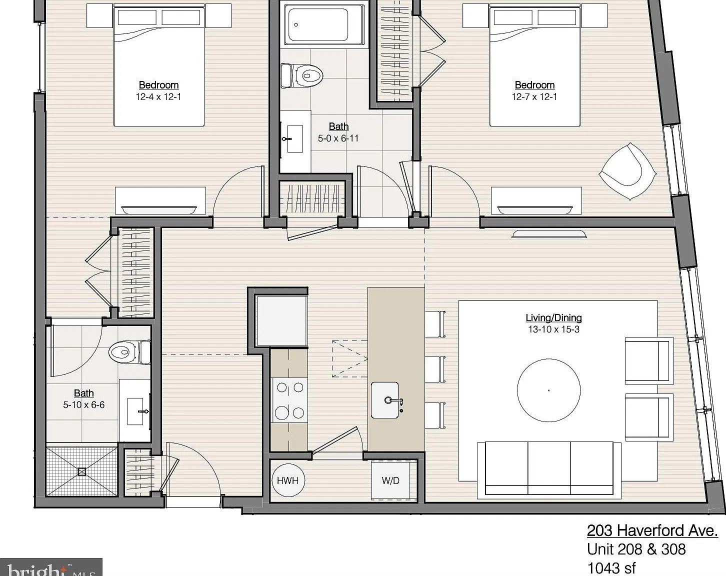 2 bed, 2.0 bath, 1043 sqft, $3,525 — Photo 1