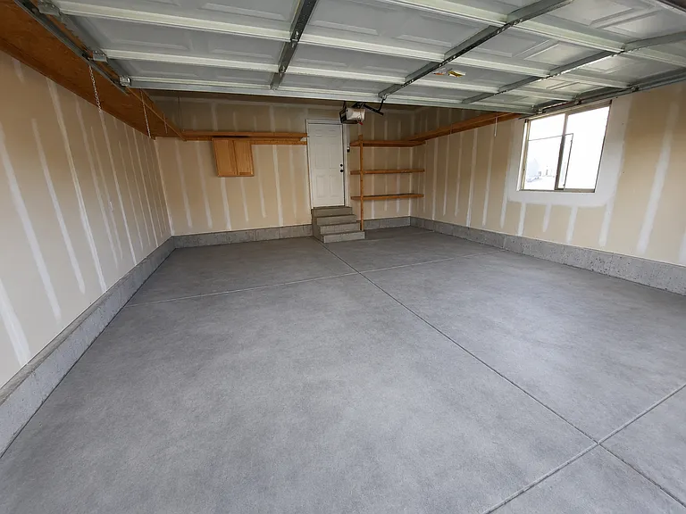 2 car garage with store on the entire perimeter.