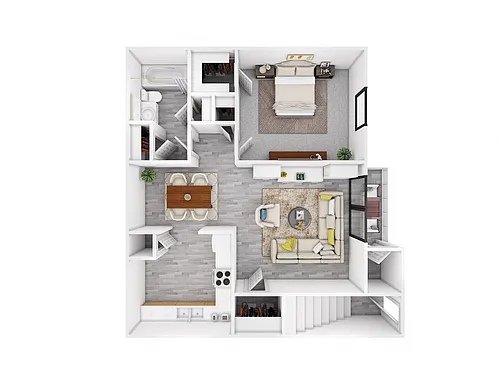 Floor plan One Bedroom One Bath