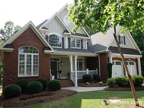Front of home - brick with fiber cement accents