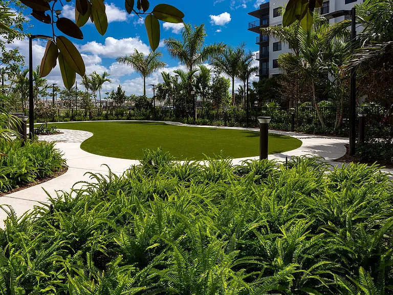 Our yoga lawn is perfect for relaxing and meditating.