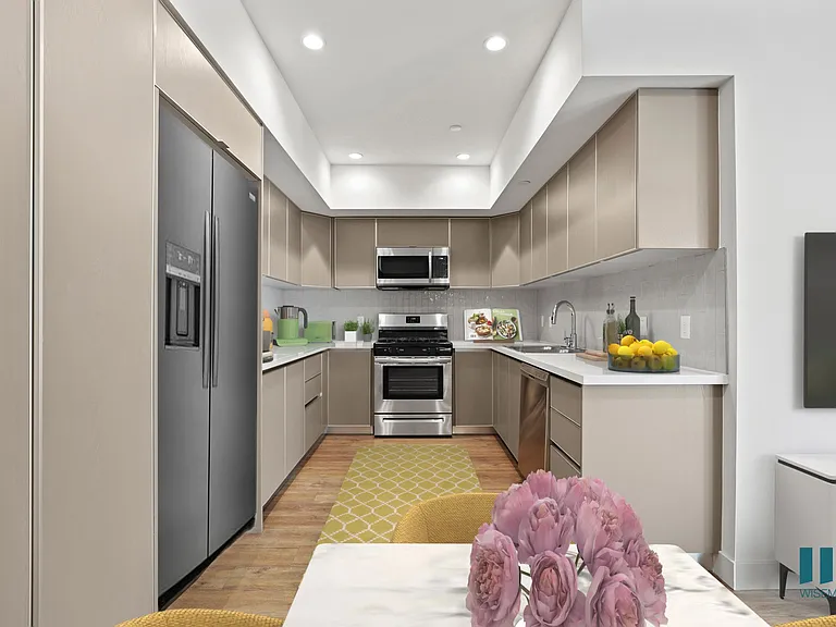 Large-Size Kitchen with Energy-Efficient Appliances and Ample Cabinet Storage