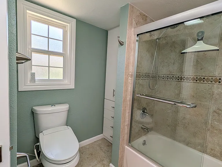 Master bathroom towards back yard.