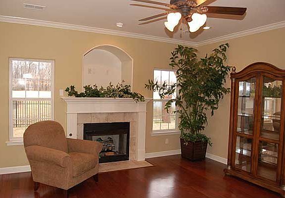 Wood Floored Great Room with FP & Great Views of Golf Course