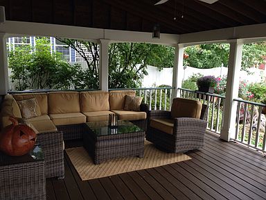 Refinished covered porch