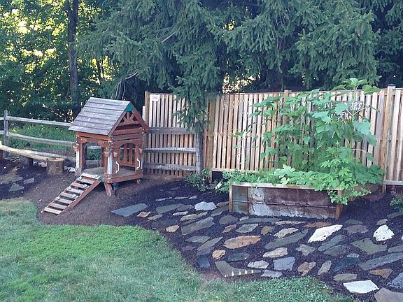 Back yard raised gardens