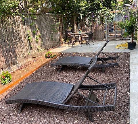 Quiet outdoor shared patio