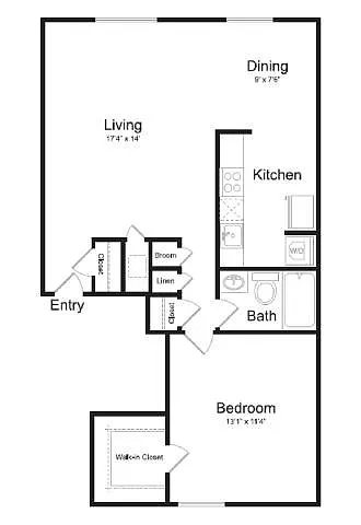 Floor plan Hickory - A1C