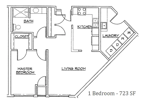 Floor plan One Bedroom