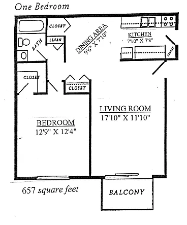 Floor plan 1 Bedroom