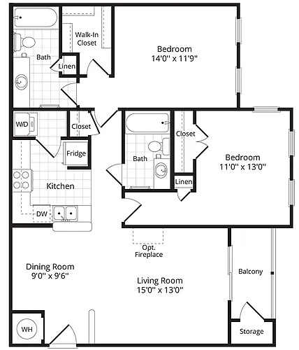 Floor plan The Bohemia