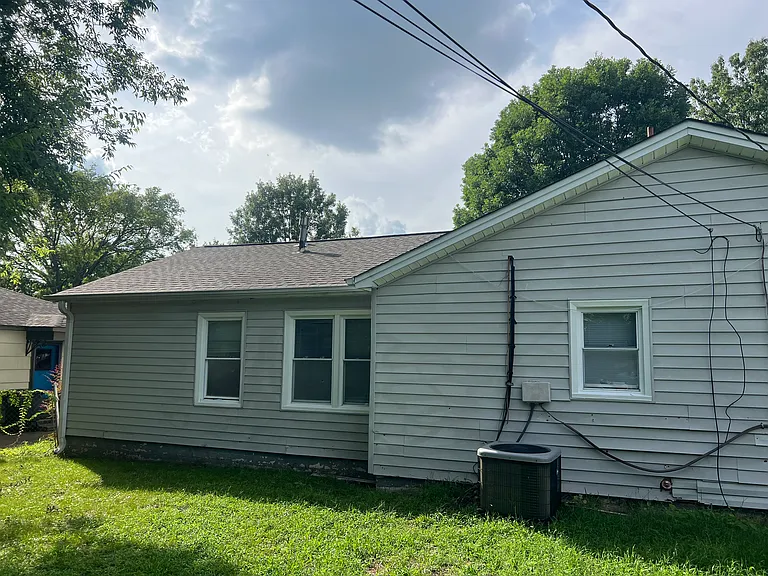Rear view of the house