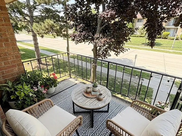 AI-generated furnishing idea for the balcony
