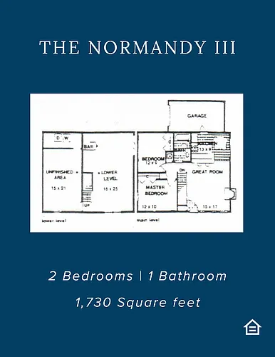 Floor plan 2 Bedroom 1 Bathroom