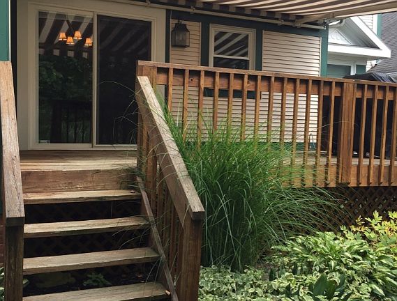 Deck with custom awning