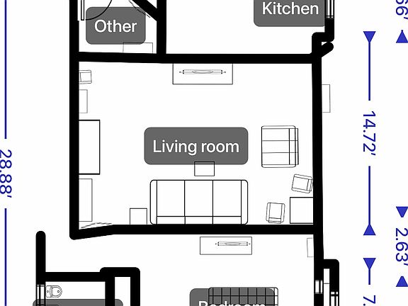 2nd image of 37 W 72nd St APT 1B
