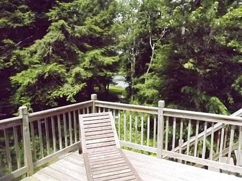 deck with view of lake