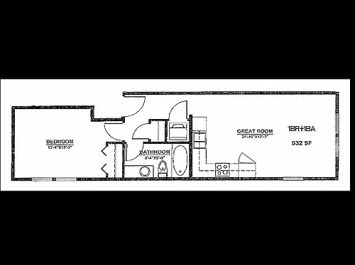 Floor plan 1X1 C