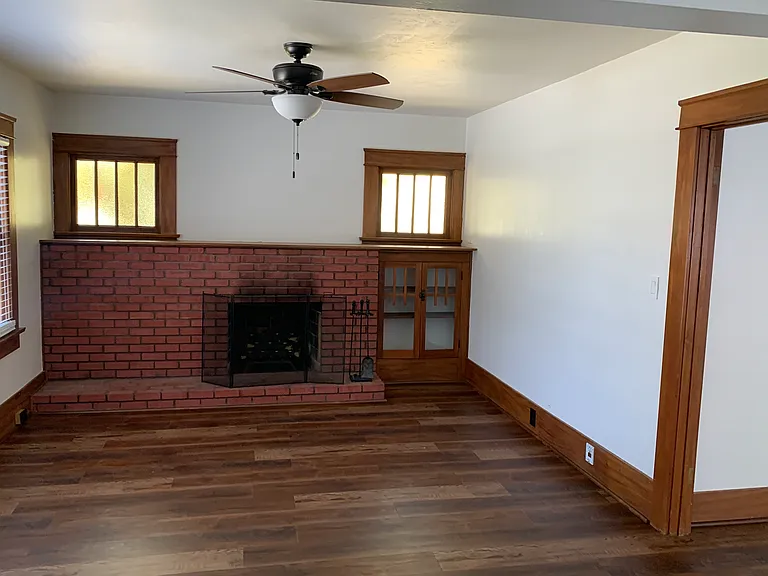 Fireplace is decorative only.
