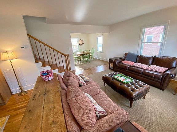 Living room into dining room