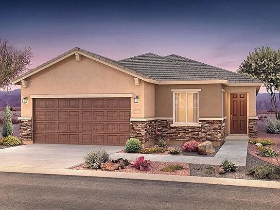 Stone exterior and lush landscaping provides strong curb appeal on the Farmington.