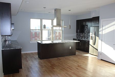 Large kitchen with island