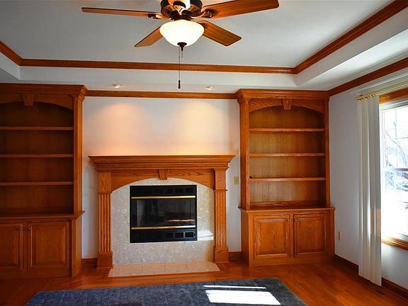 Marble fireplace in LR