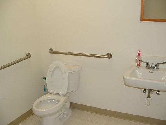 One of 3 handicapped accessible bathrooms