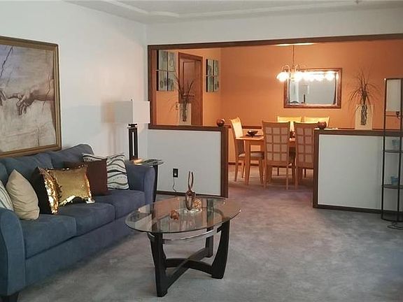Large living room with bay window. Formal dining room