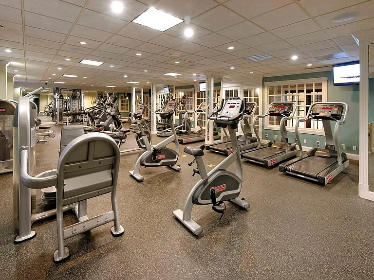 Fitness center with cardio and strength equipment