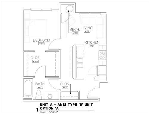 Floor plan 1 Bedroom