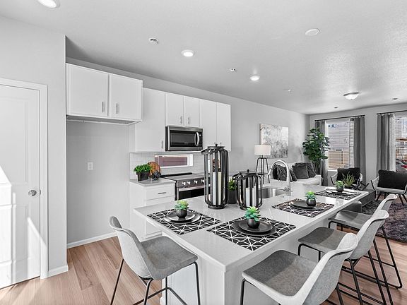 A view of the Oversized Island in the kitchen