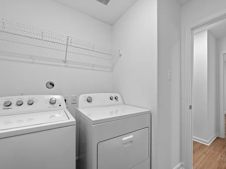 The washer and dryer come included.