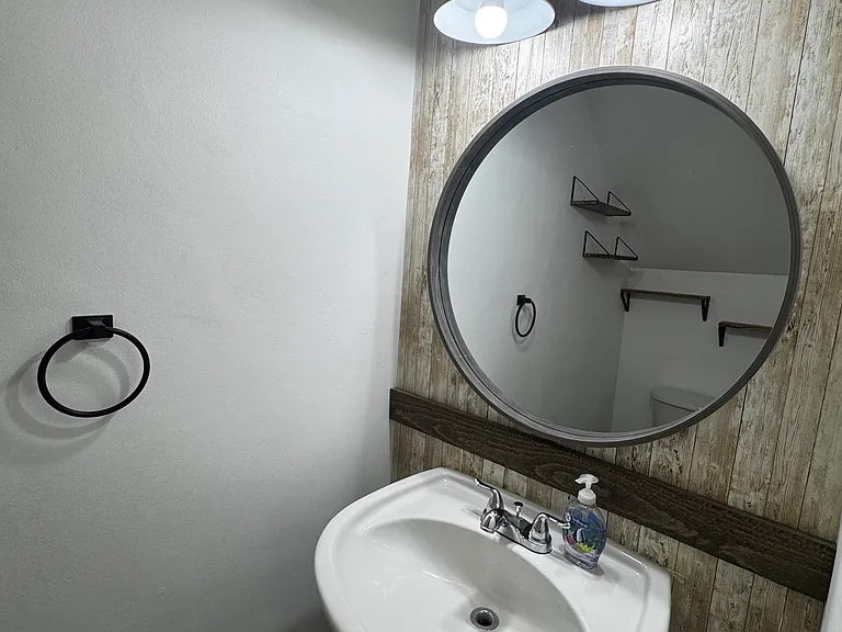 A toilet is available on the first floor for added convenience