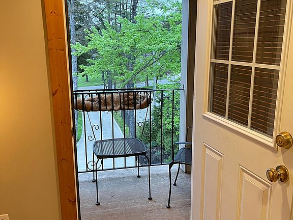Private front porch with power outlets outside and lights