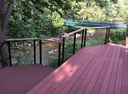 deck and creek