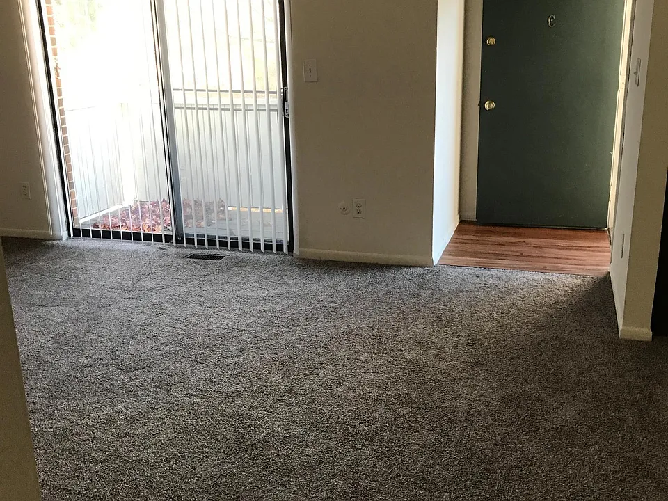 Entryway and sliding door to balcony