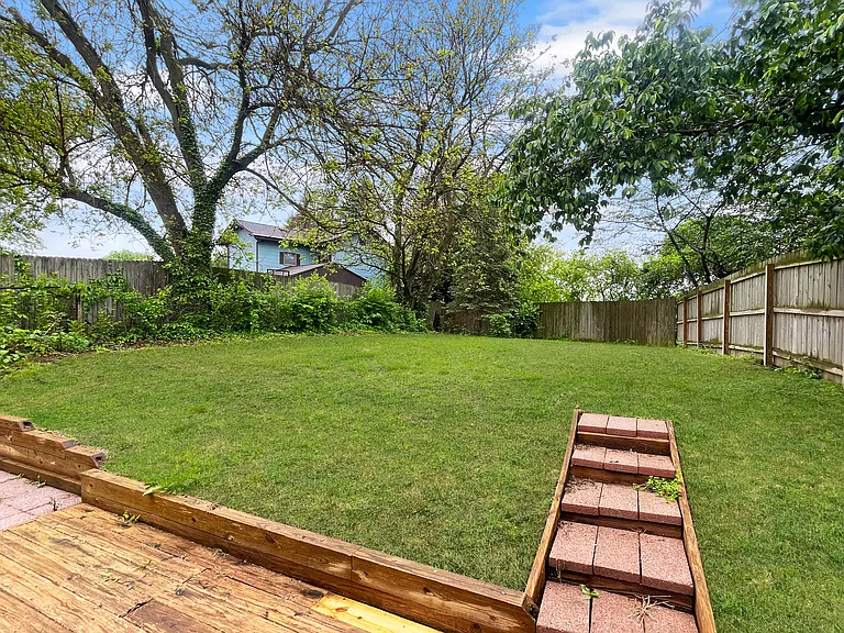 Fenced yard