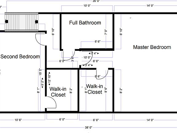 2nd floor. Measurements may not be completely accurate, but they are close.