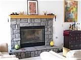 Fireplace in front living room
