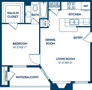 1 Bedroom | 1 Bath | 600 SF 1 Bedroom | 1 Bath | 600 SF