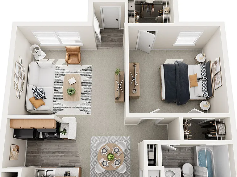 One Bedroom/One Bathroom 644 sqft One Bedroom/One Bathroom 644 sqft