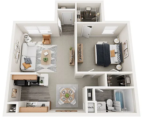 Floor plan A2 One Bedroom