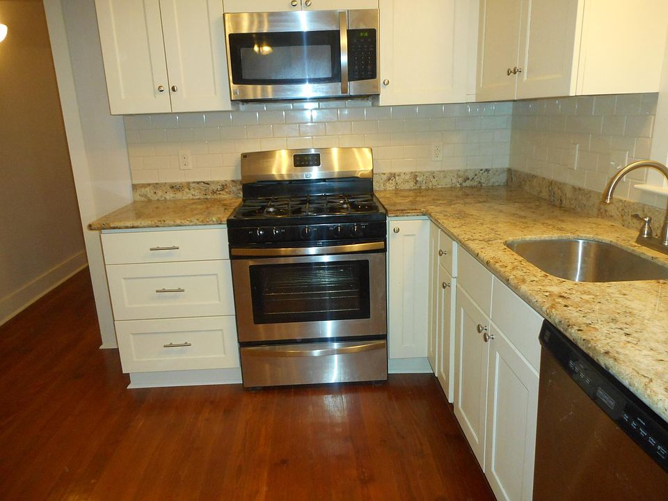 Granite countertops and stainless steel appliances