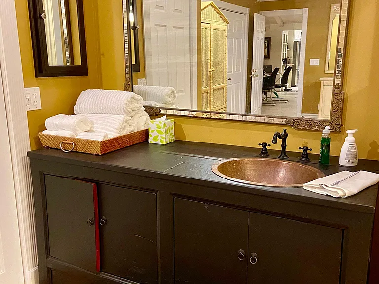 Vanity in master bedroom