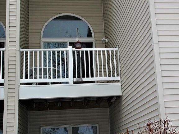 Covered private balcony deck