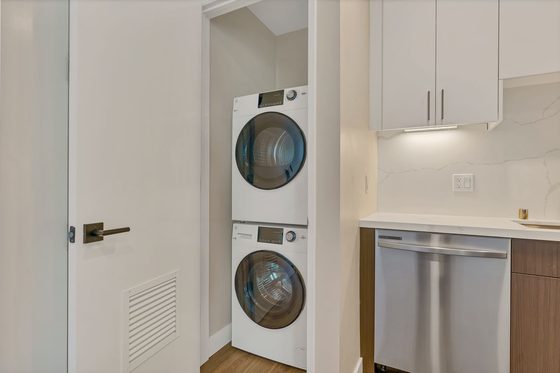 In unit washer and dryer